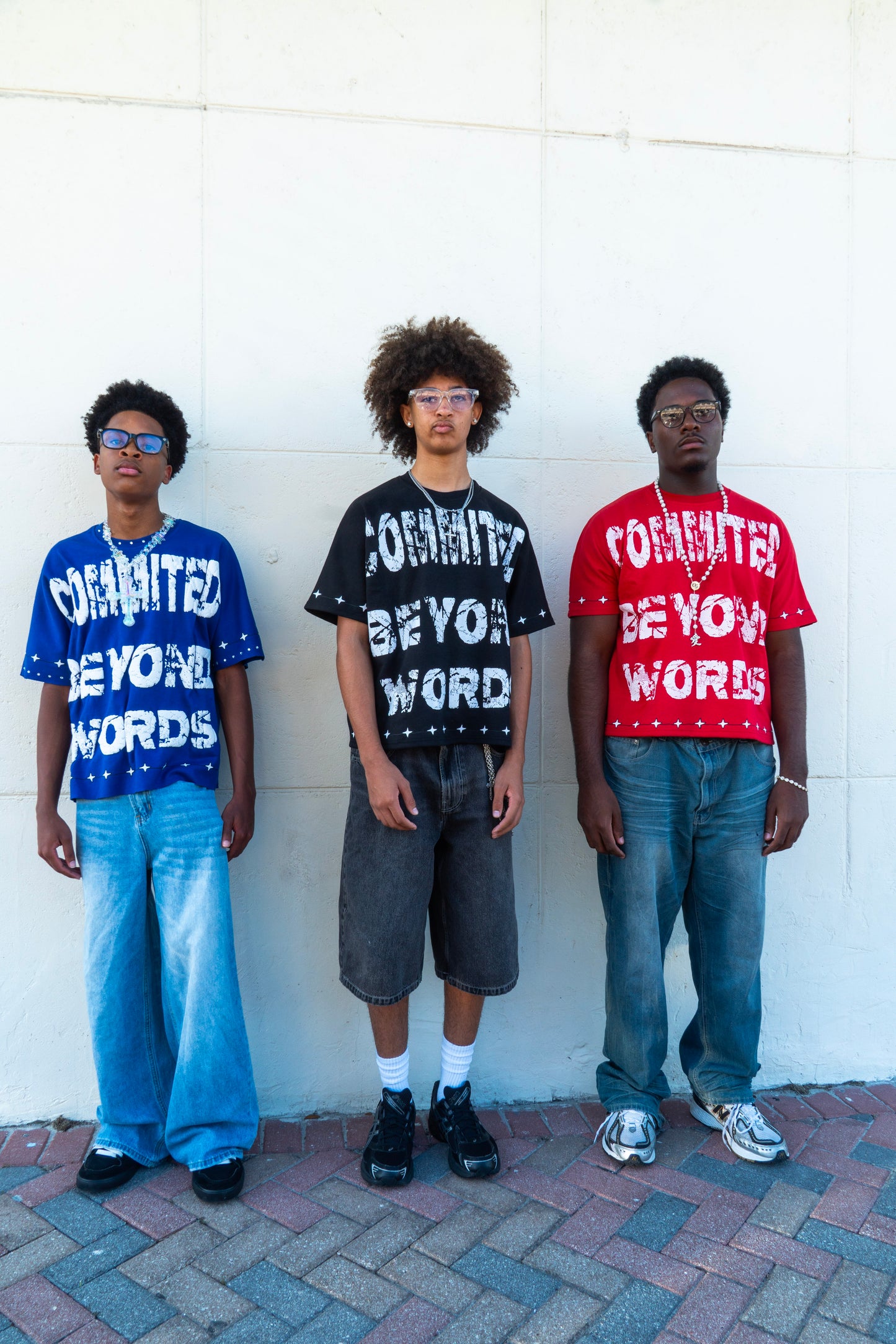 BLUE "COMMITED BEYOND WORDS" TEE