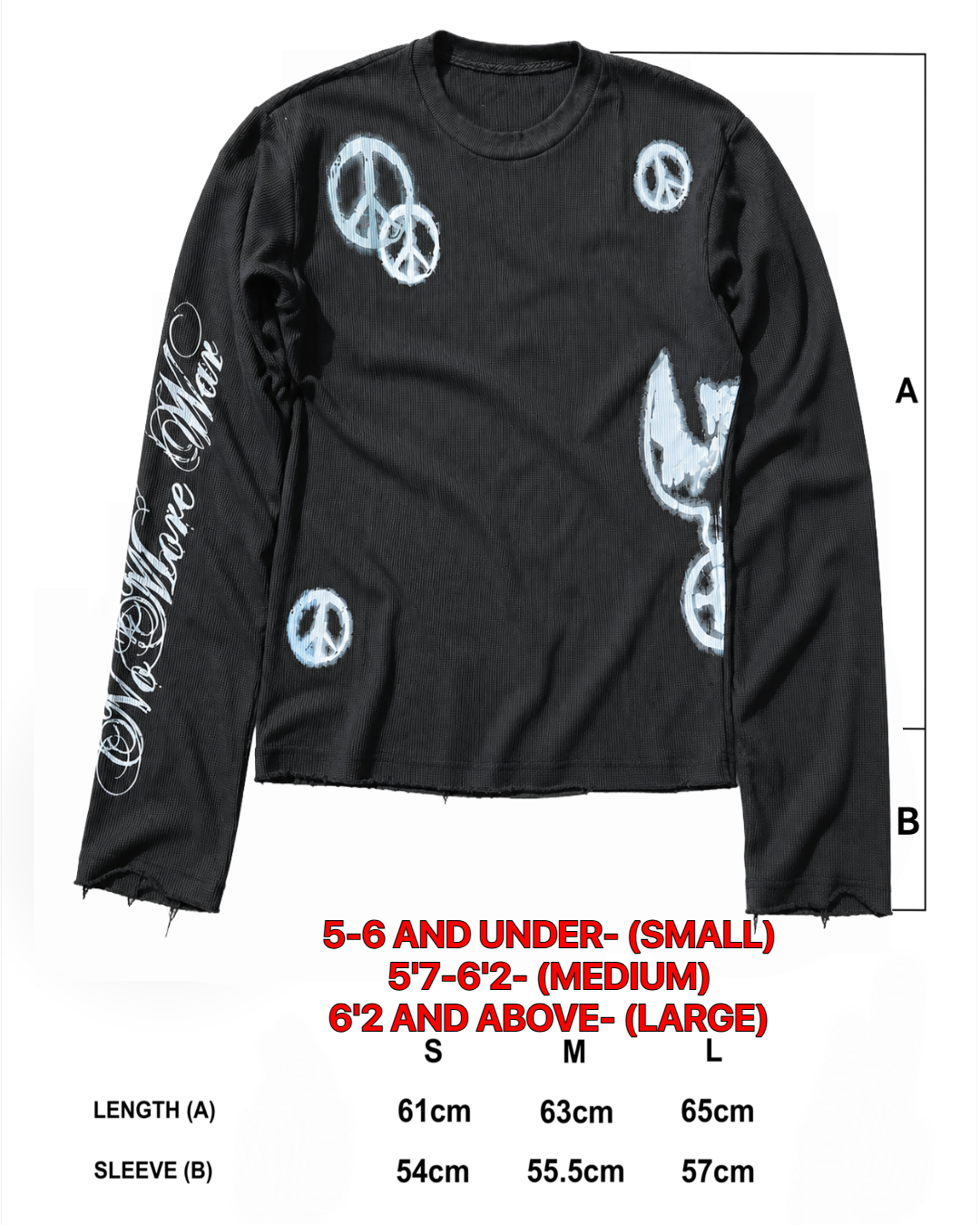 "PEACE" THERMAL BLACK